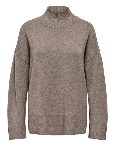 Only - ONLMary High Neck Strik - Shaved Chocolate